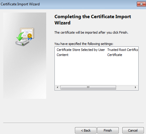 import self signed certificate safari