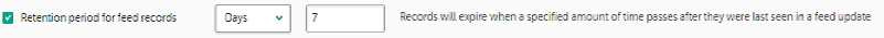 Specifying retention period.