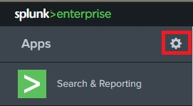 Manage Apps (gear) button in Splunk.