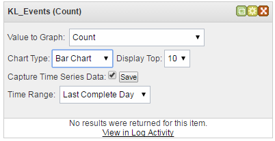 Chart settings window in QRadar.