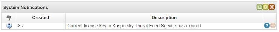 Окно System Notifications в QRadar.