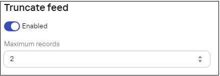 CyberTrace の［Truncate feed］。