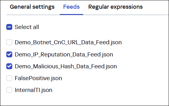 Feeds tab for retroscan in CyberTrace.