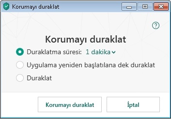 Korumayı duraklat