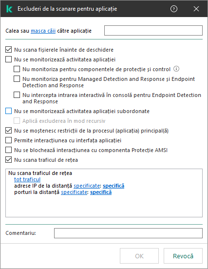 O fereastră cu un câmp pentru introducerea căii către un fișier sau director. Se pot folosi măști.
