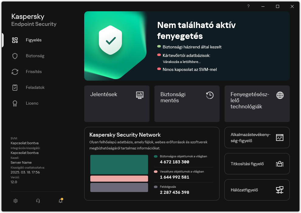 A Light Agent főablaka.