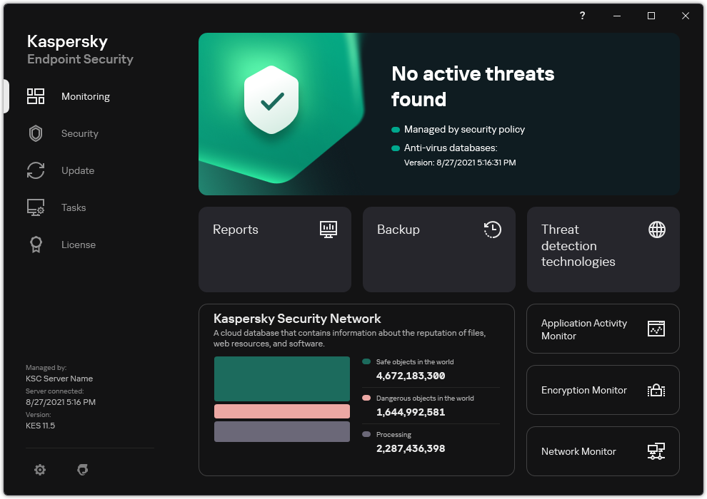 Kaspersky offline. Kaspersky Monitor. Kaspersky Endpoint 11. Kaspersky Security Network Интерфейс 2023. Установка Kaspersky Endpoint Security 11.