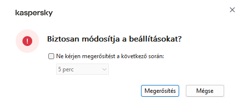 Az ablak mezőket tartalmaz a felhasználónév és jelszó megadásához. A felhasználó kiválaszthat egy időszakot, amely alatt az alkalmazás nem kér jelszót.