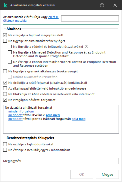 Ablak mezővel egy fájl vagy mappa elérési útjának megadásához. Maszkok használhatók.