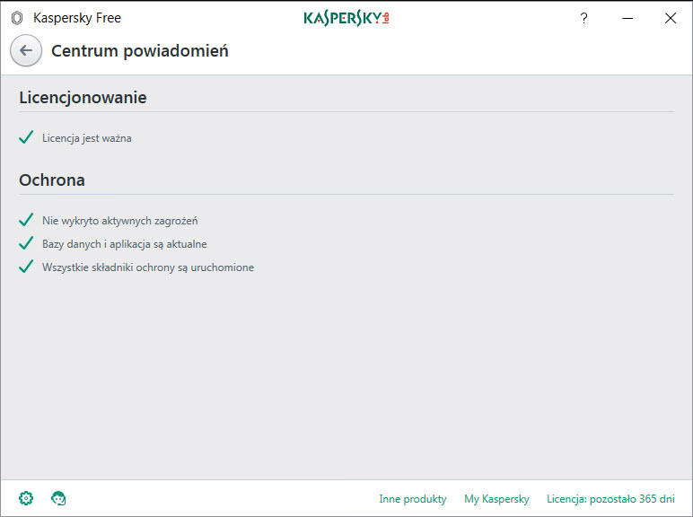 Okno Centrum powiadomień