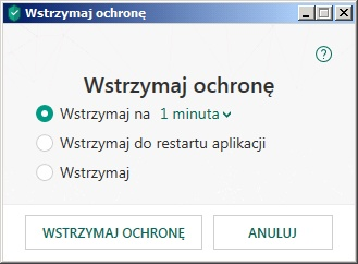 Wstrzymywanie ochrony