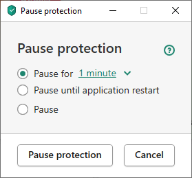 Pausing protection