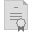 A dimmed license icon.