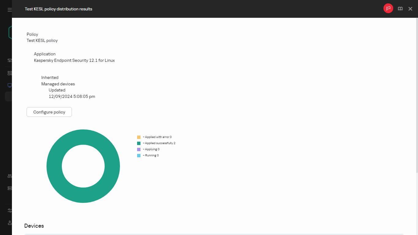 Policy distribution results