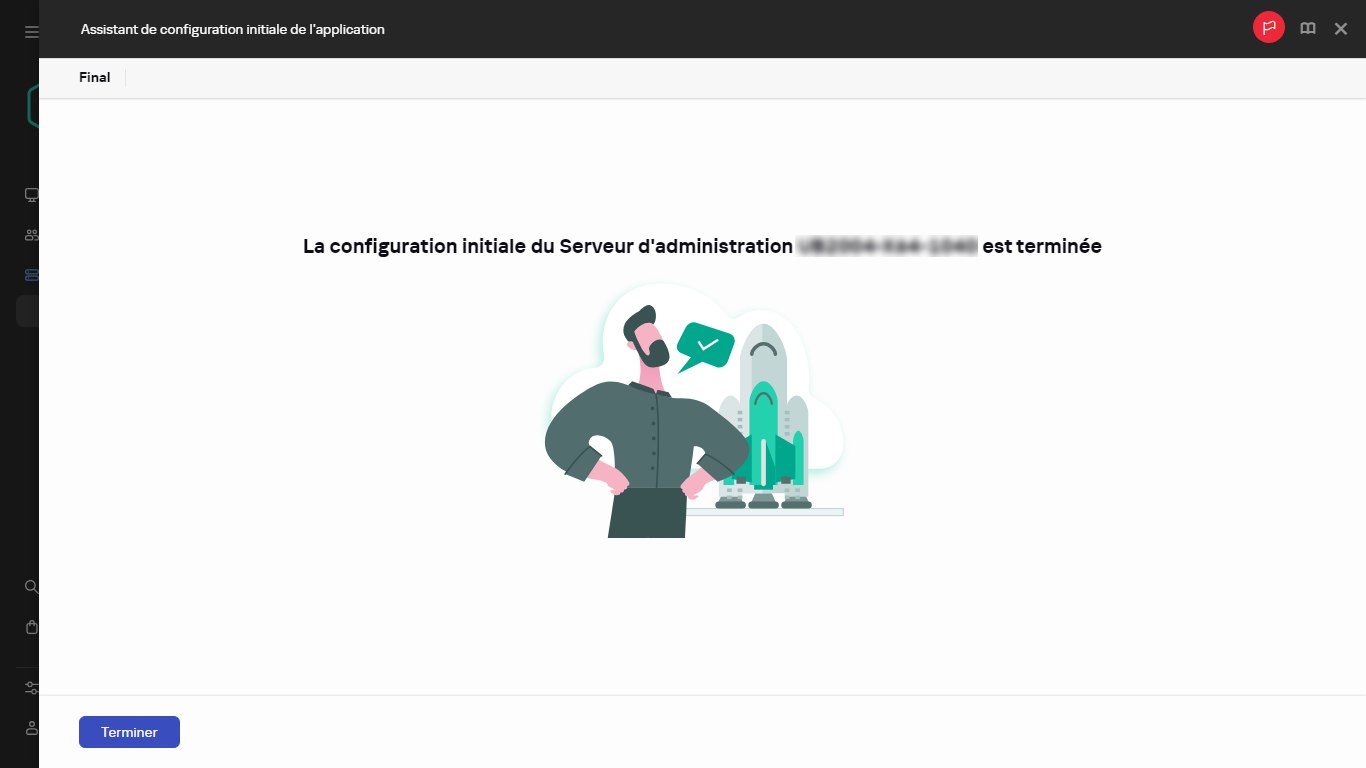 Une capture d'écran de la dernière étape de l'Assistant de démarrage rapide.