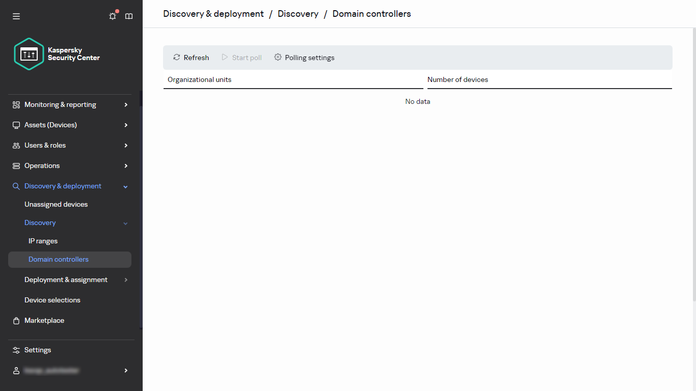 Finestra Polling del controller di dominio.