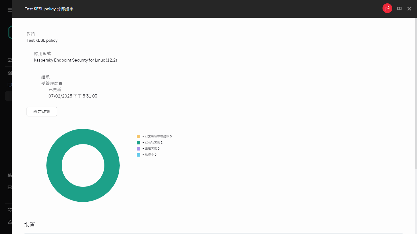 政策分發結果。