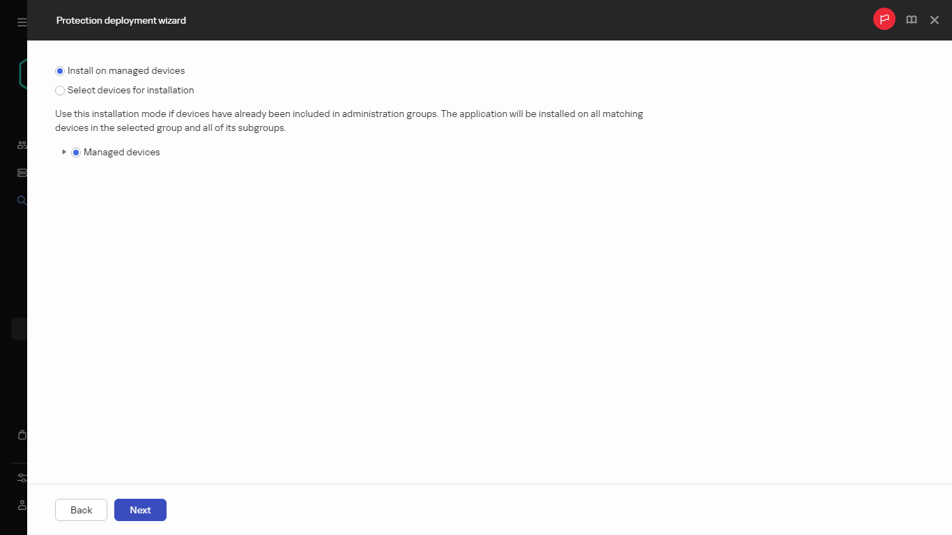 Określanie urządzeń, na których zostanie zainstalowana aplikacja.