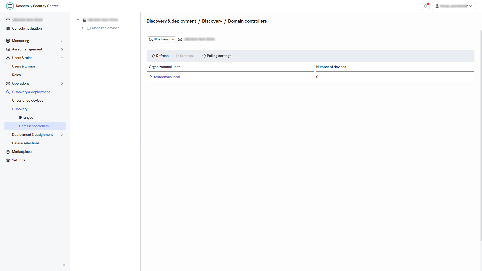 Domain controller polling window.