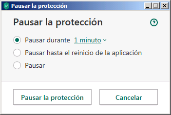 Pausar la protección