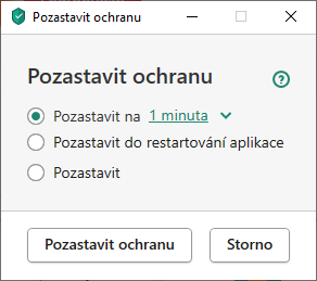 Pozastavení ochrany