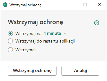 Wstrzymywanie ochrony
