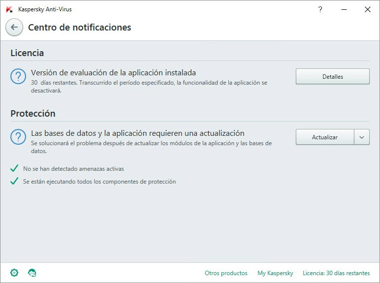 Notification Center window