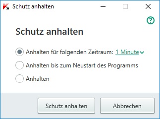 Schutz anhalten