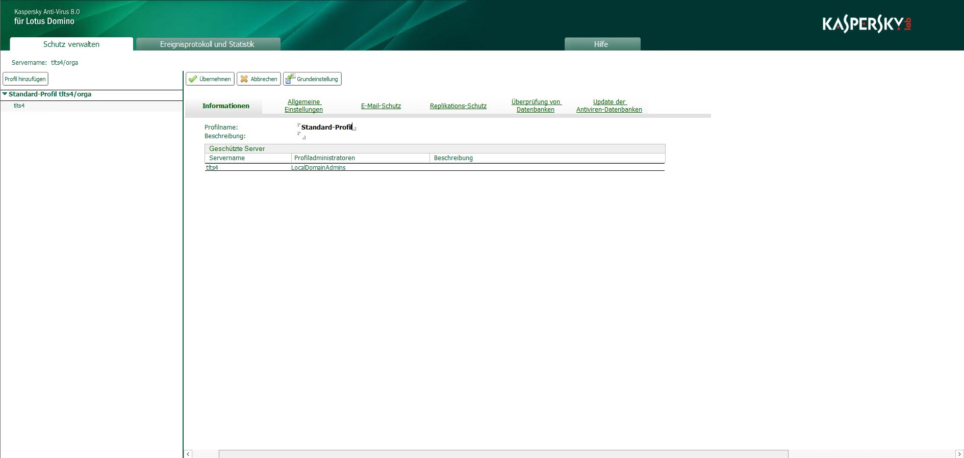 Anpassen der Profil-Einstellungen
