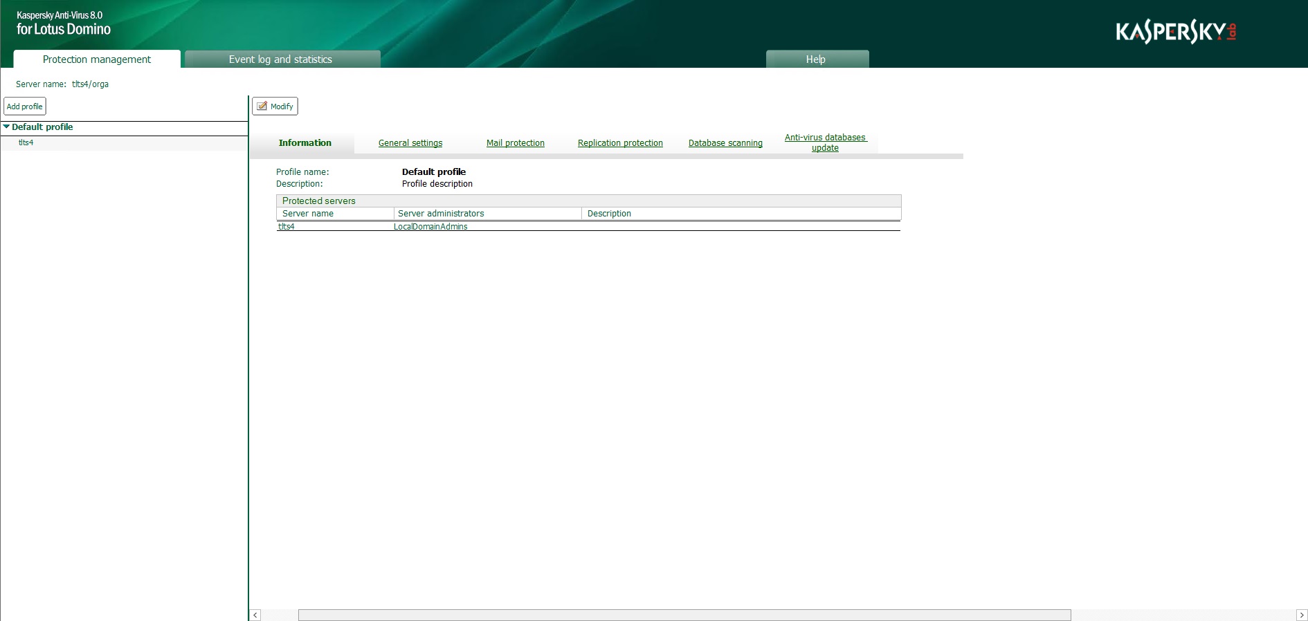 Control Center window