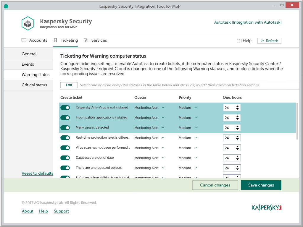 Ticketing For Computer Statuses