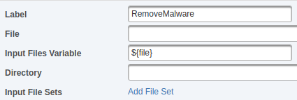 Элемент "Delete". Input Files Variable = ${file}.