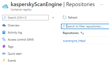 scanengine_httpd repository in the kasperskyScanEngine registry.