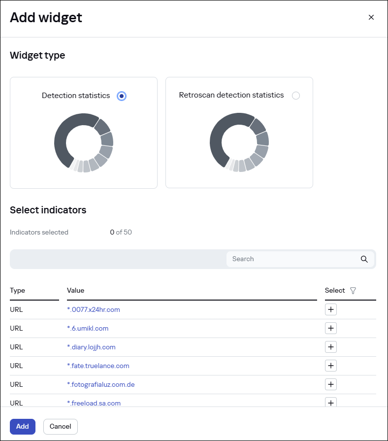 Add widget window in CyberTrace.