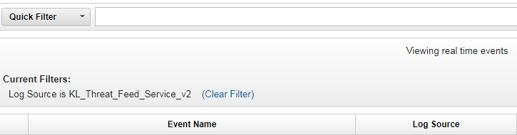 QRadar でのフィルタリングされた情報の参照。