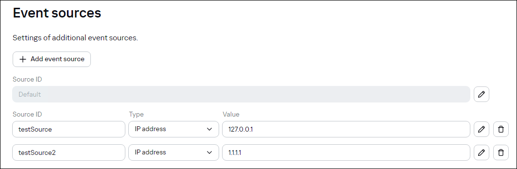 Event sources window in CyberTrace.