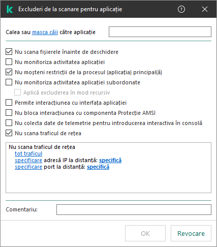 O fereastră cu un câmp pentru introducerea căii către un fișier sau director. Se pot folosi măști.
