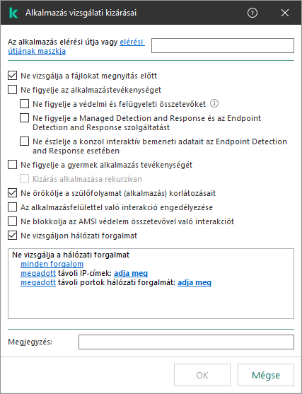 Ablak mezővel egy fájl vagy mappa elérési útjának megadásához. Maszkok használhatók.