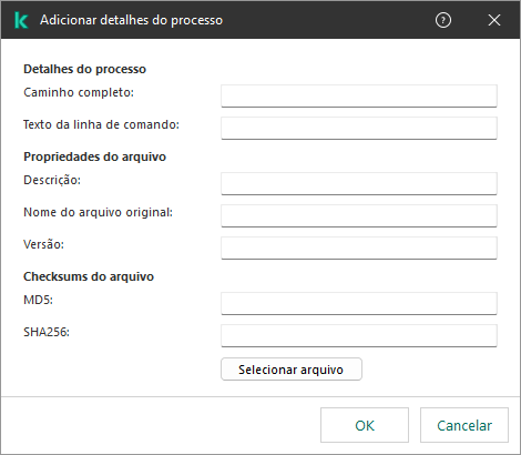 Parâmetros de exclusão de telemetria EDR.