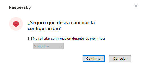 La ventana contiene campos para introducir el nombre de usuario y la contraseña. El usuario puede seleccionar un período de tiempo durante el cual la aplicación no solicita contraseña.