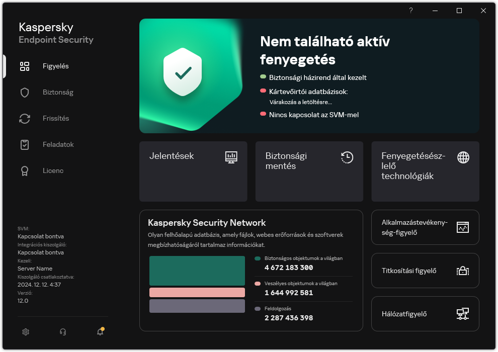 A Light Agent főablaka.