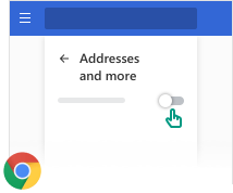 Shows how to turn off browser's built-in addresses autosave and autofill.
