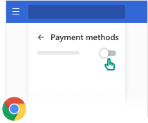 Shows how to turn off browser's built-in payment methods autosave and autofill.