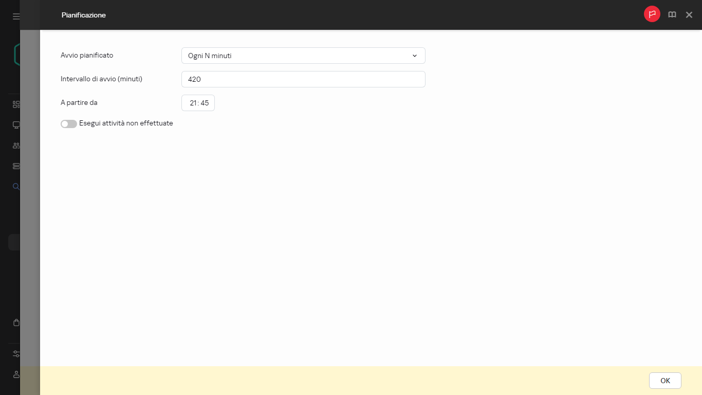 Proprietà della pianificazione.