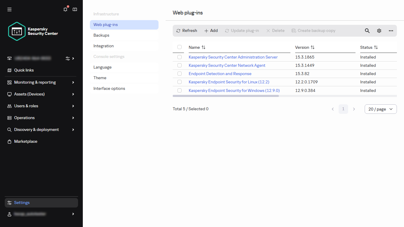 Die Liste der Web-Plug-ins