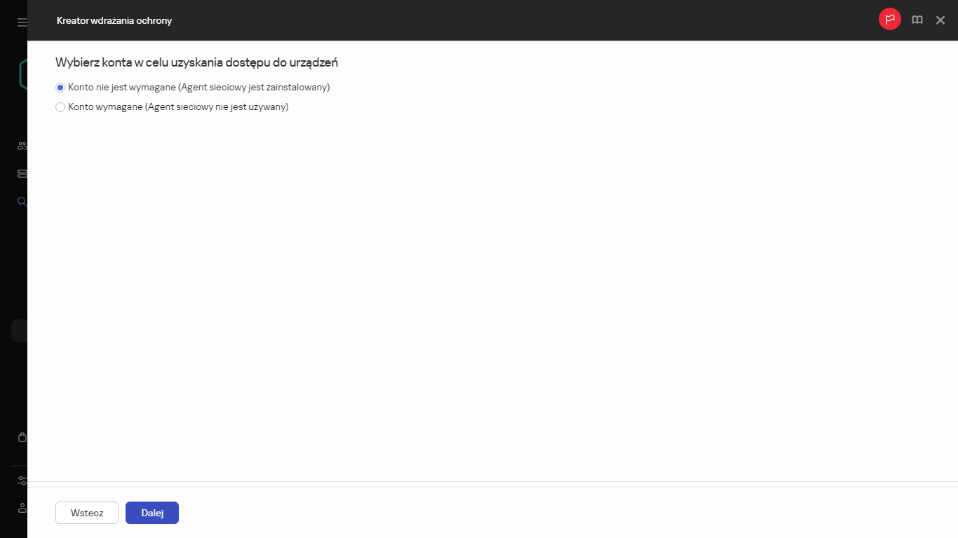 Wybieranie kont w celu uzyskania dostępu do urządzeń.