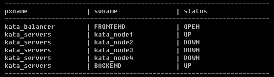 The screenshot includes a table with information about connections and their statuses.