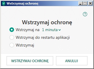 Wstrzymywanie ochrony
