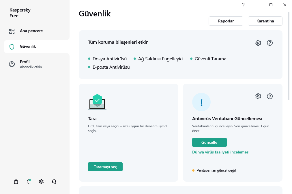 Antivirüs Veritabanı Güncellemesi