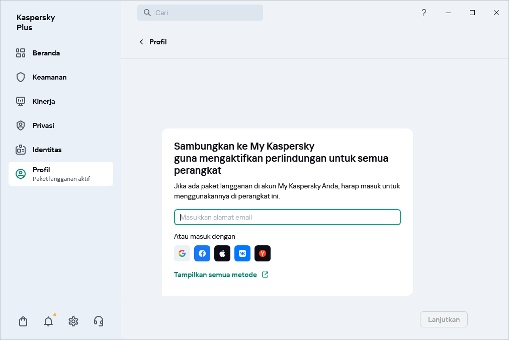 Langkah untuk dapat terhubung ke My Kaspersky